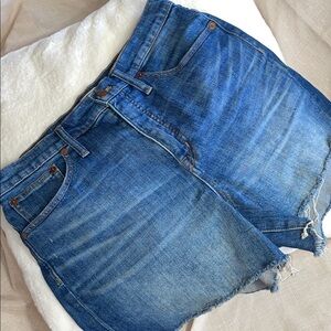Madewell High Rise Denim Cutoff Shorts